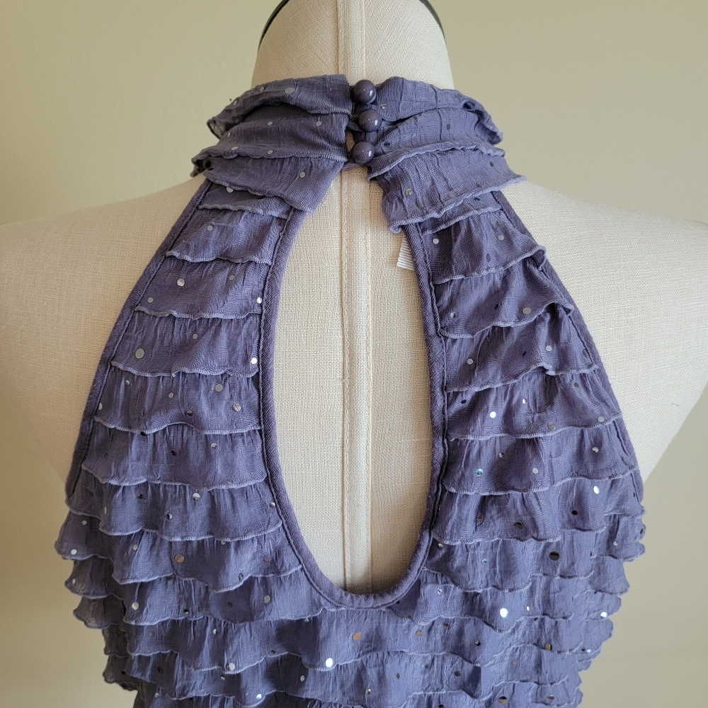 Studio Y Ruffle Sequin Halter Top - Picture 8 of 10